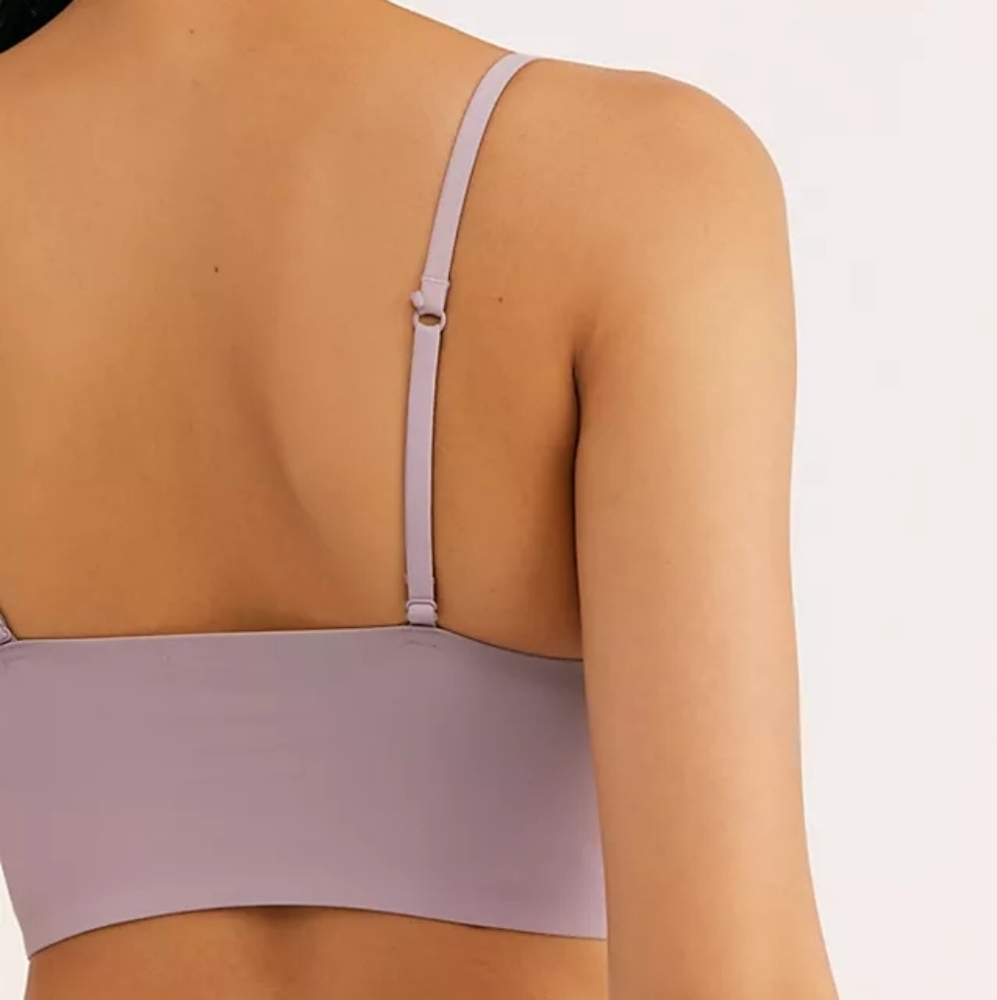 Free People Sage Longline Bralette Amethyst Purple - Picture 3 of 6